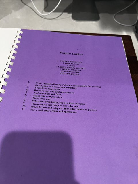 Purple Recipe Notebook