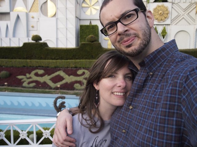Couple Embracing at Disneyland's It's a Small World