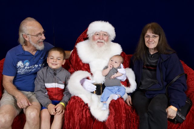 Santa Claus with Smiling Family