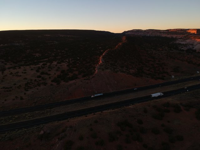 Overlooking the Highway through the Canyon