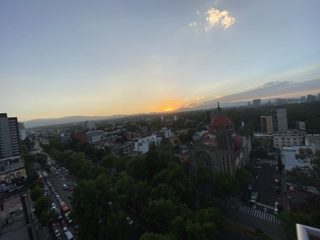 A Beautiful Metropolis Sunset