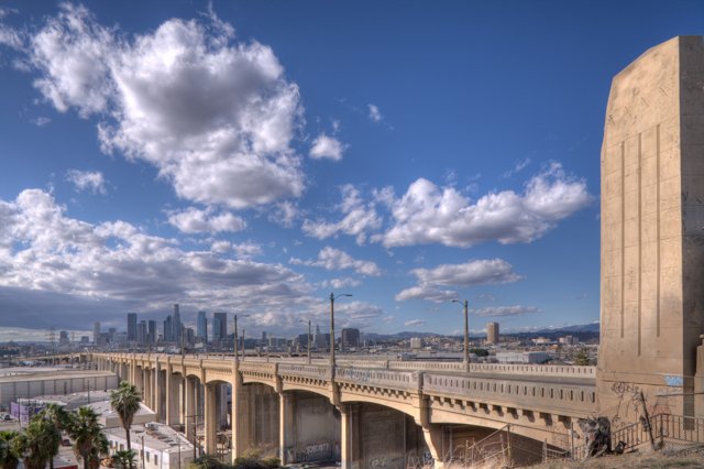 Los Angeles Cityscape from 6th St Bridge
