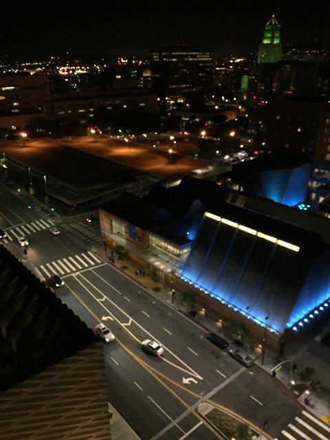 Blue Night Lights in LA Metropolis