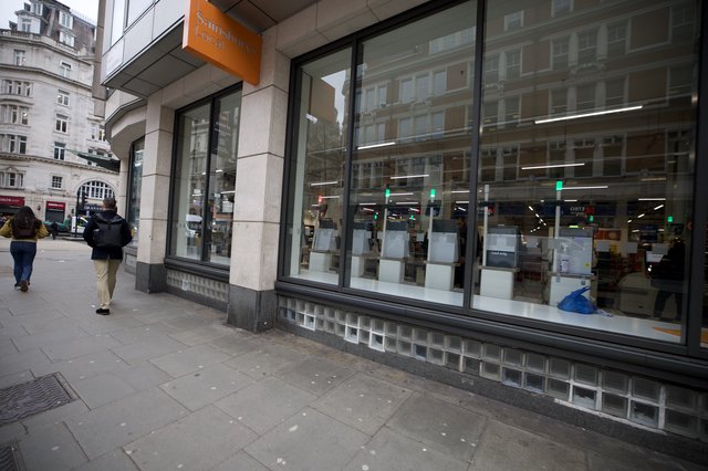 Sainsbury's Local Store Front on Urban London Street