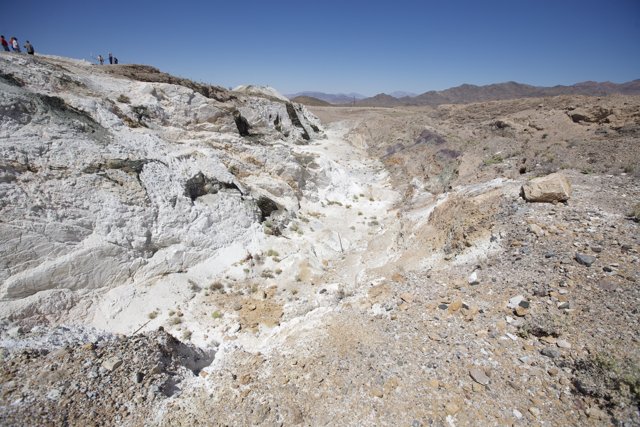 White Rock Formation Dominates Desert Landscape