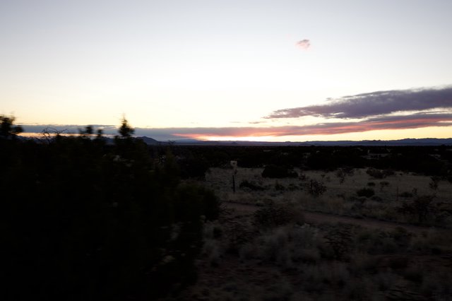 Desert Sunset Over New Mexico Landscape