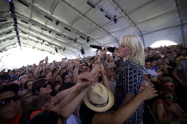 Blonde Bombshell Rocks Coachella Stage