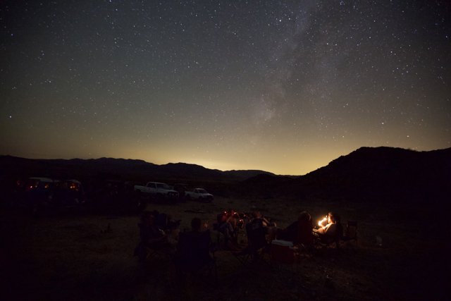 Campfire under the Starry Sky