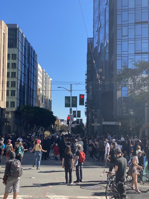 Urban Metropolis Crowd in San Francisco