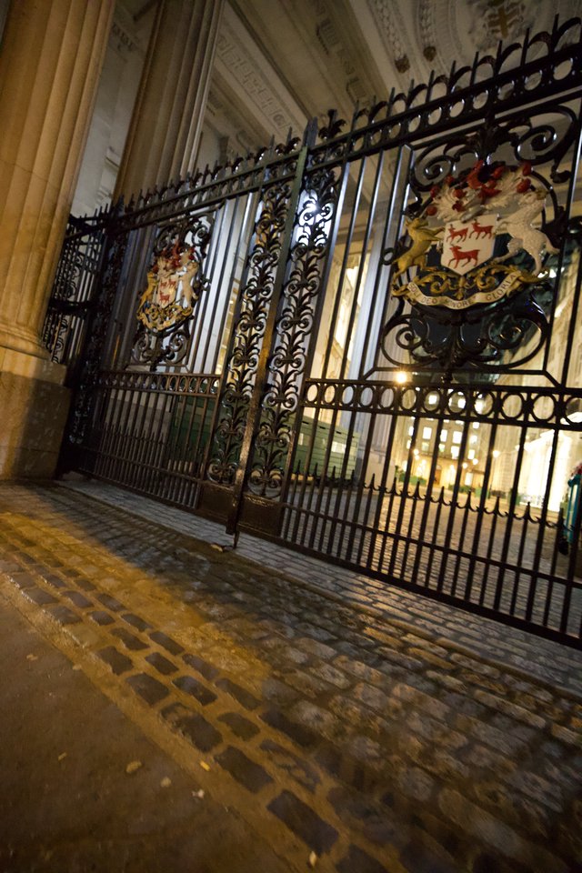 Ornate Gates of a Historic London Institution