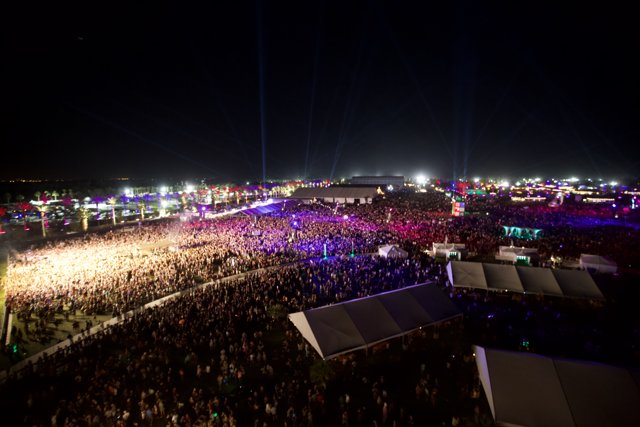 Electrifying Night Life at Coachella Music Festival