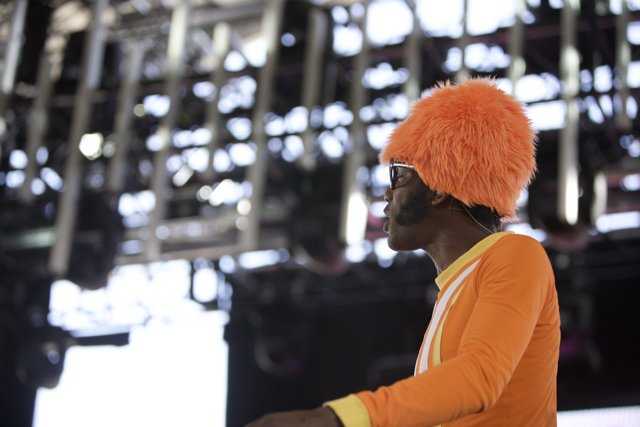 Orange Outfit and Furry Hat