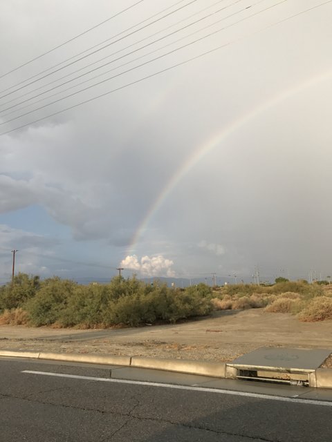 Double Rainbow Over the Desert