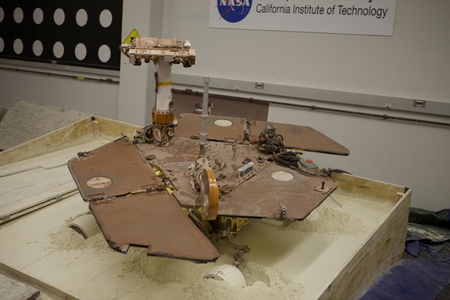 Unstuck Rover on Plywood Table
