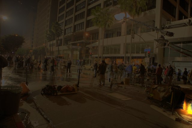 Nighttime Crowd in the Urban Metropolis