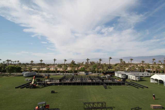 Coachella's Stage on a Grassy Field