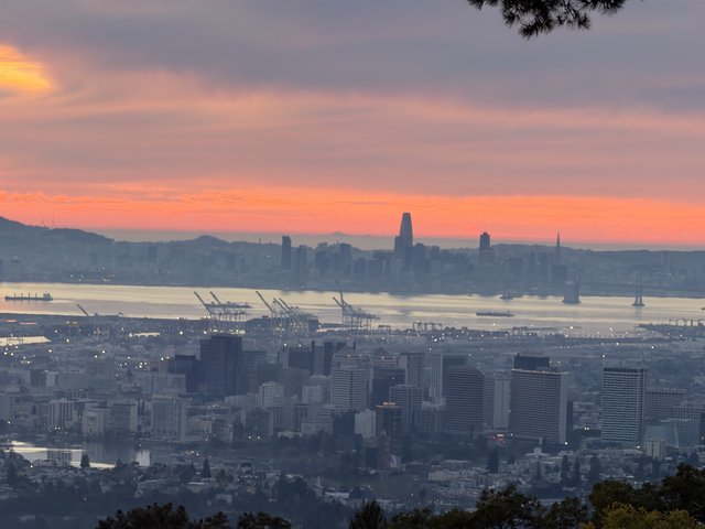 San Francisco Bay Sunset from East Bay Hills
