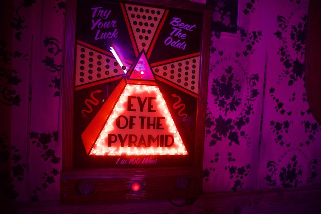 Eye of the Pyramid Vintage Arcade Game Illuminated
