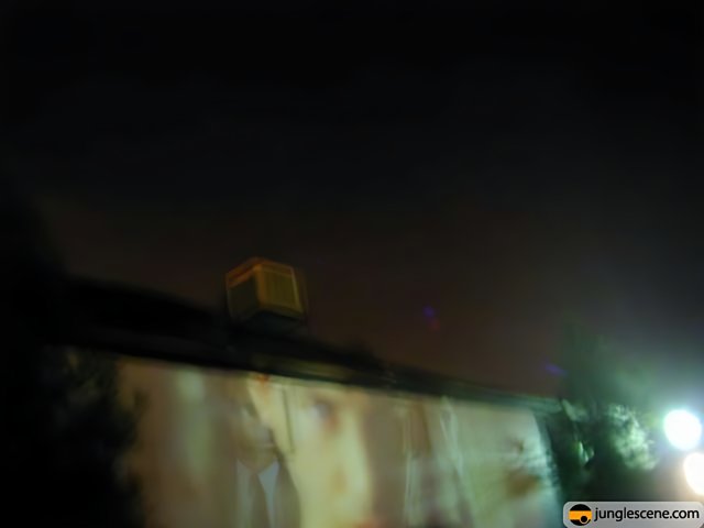 Blurry Building with Illuminating Light