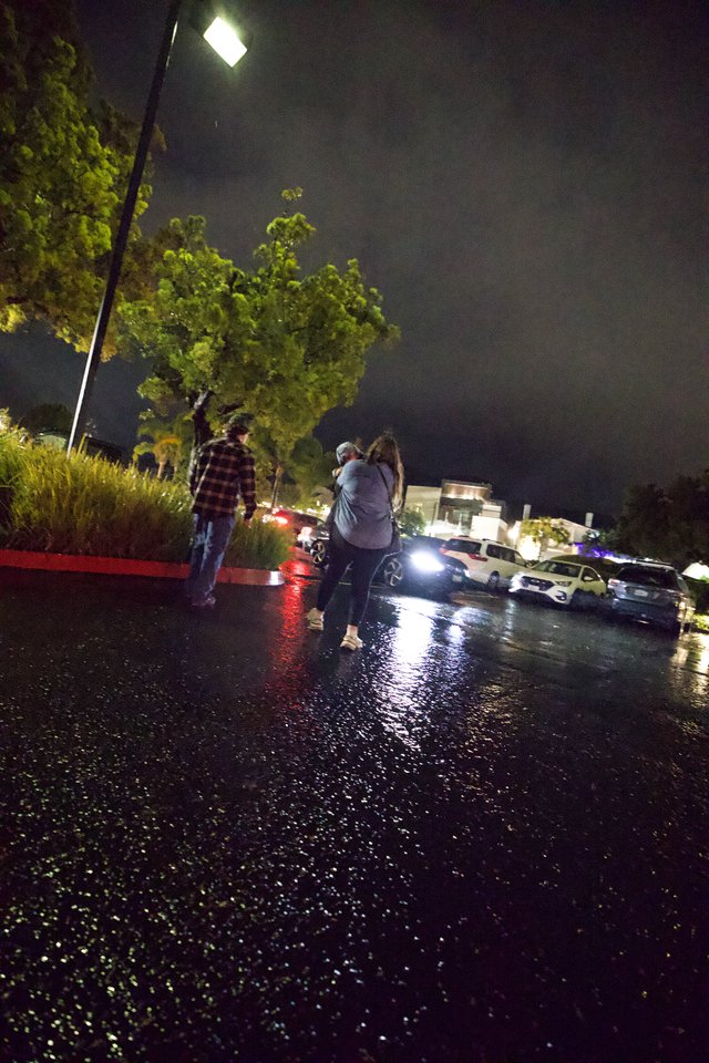 Rainy Night Street Scene in San Luis Obispo