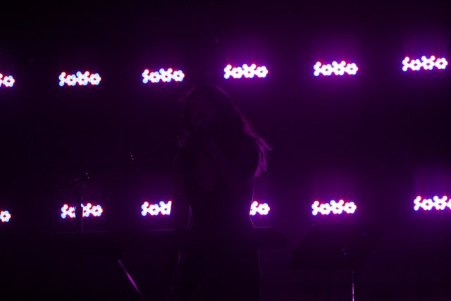LED Spotlight on Female Musician at Coachella