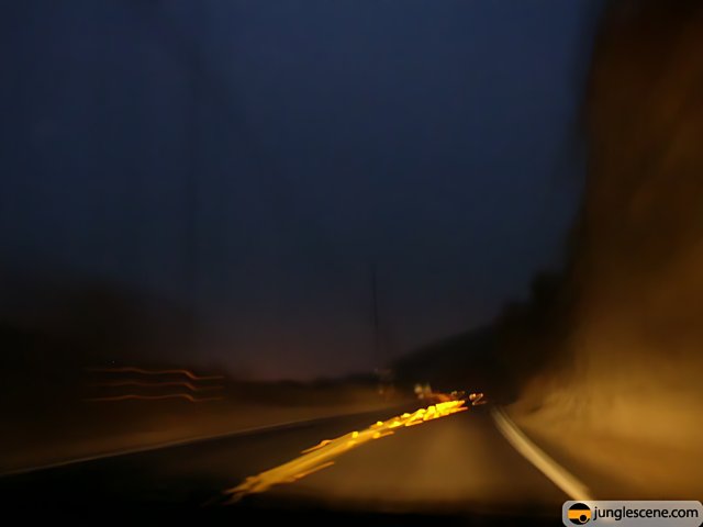 Blurry Freeway Drive