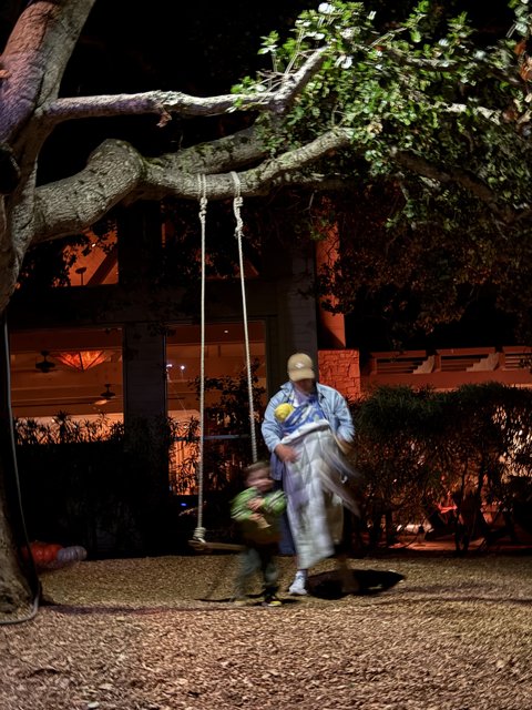 Evening Playtime Under the Oaks