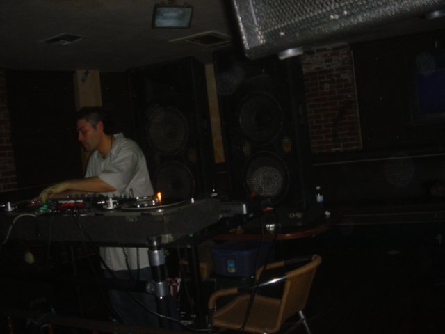 DJ set in the dark