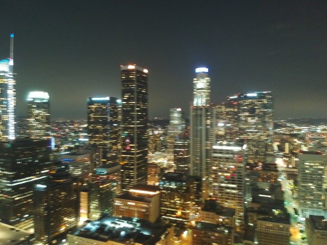 City Lights Illuminating Los Angeles at Night