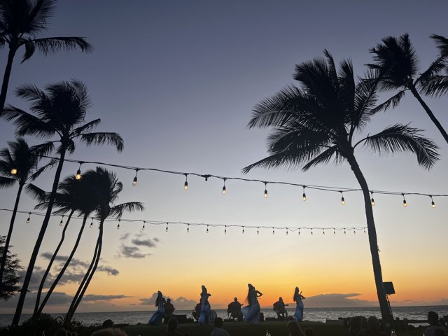 Dancing Silhouettes at Maui Sunset