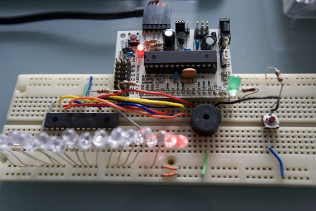 Arduino LED Board with Small Electronic Device