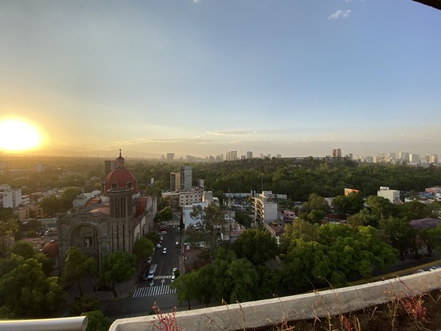 Sunset over the Urban Skyline