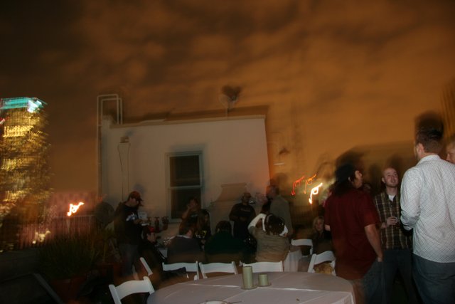 Nighttime Gathering Around the Fire