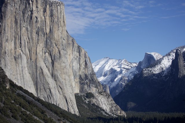 Winter Majesty in Yosemite Valley with Snow-Capped Peaks