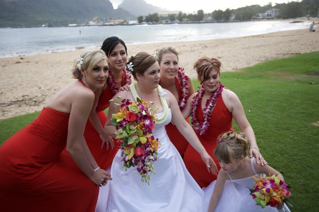 Bridesmaids on the Shore