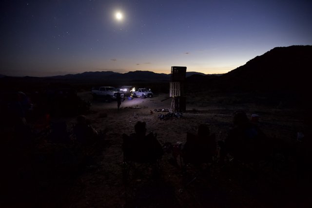 Night Camping in the Desert