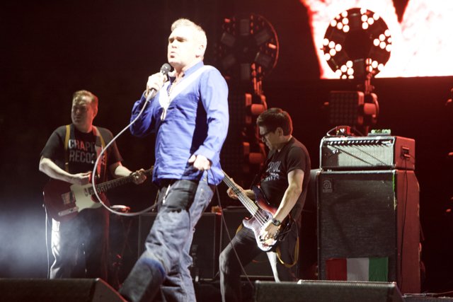 Morrissey and his Band Rock the Stage