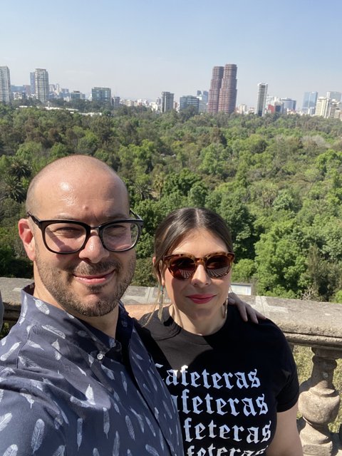 Couple Captures City Selfie