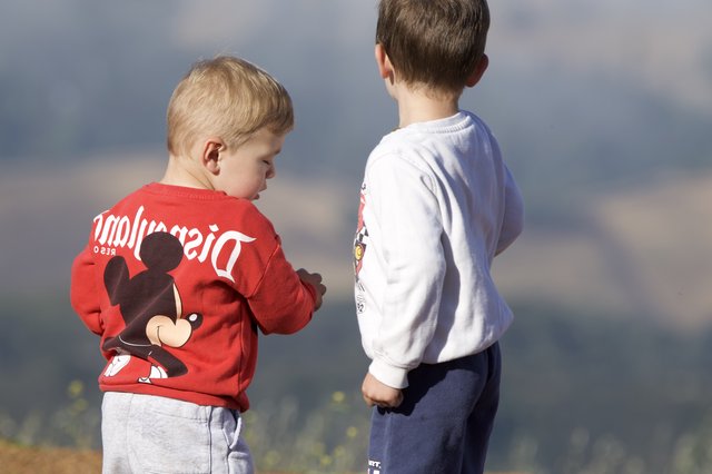 Two Young Boys Share a Moment on Mt. Diablo
