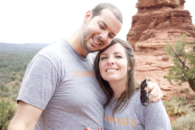 Couple Smiling Together at Sedona Red Rocks