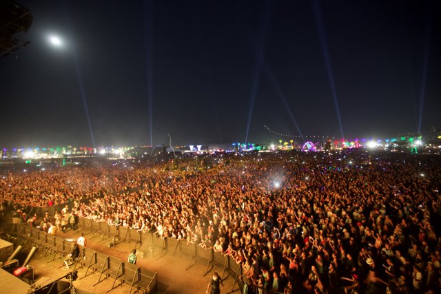 Rocking with the Enthusiastic Crowd at Coachella Music Festival