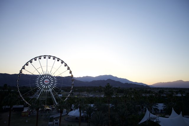Ferris wheel at sunset