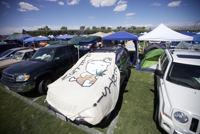 Hello Kitty Car in Coachella Field