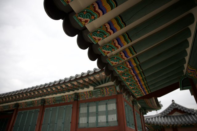 Mystic Architectural Splendor: An Ornate Rooftop in Korea
