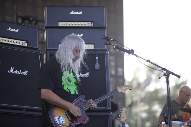 White-Haired Guitarist Takes the Stage