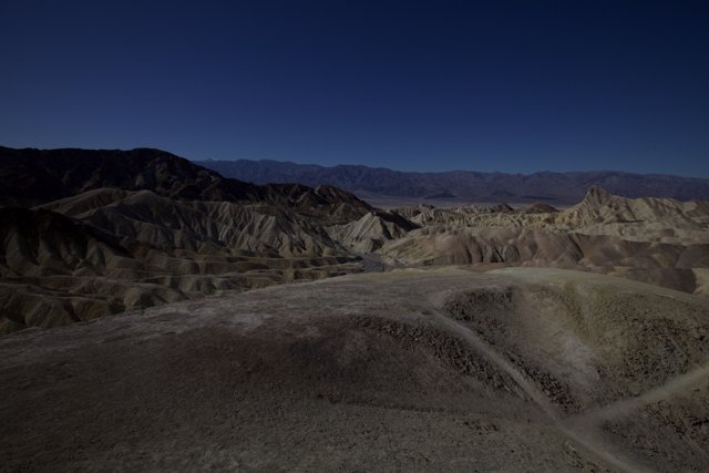 The view from the top of Death Valley mountain