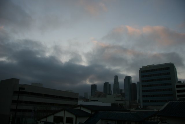 Los Angeles' Metropolis Skyline at Sunset