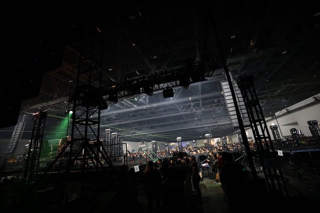 Green Laser Light Show at Wobbleland 2026 Festival
