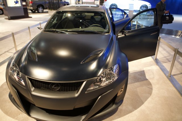 Sleek Black Coupe on Display at LA Auto Show