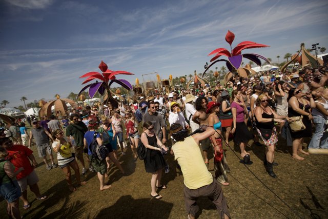 Vibrant Umbrellas at Coachella Festival